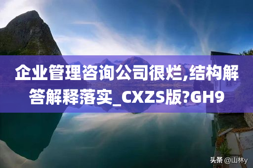 企业管理咨询公司很烂,结构解答解释落实_CXZS版?GH9