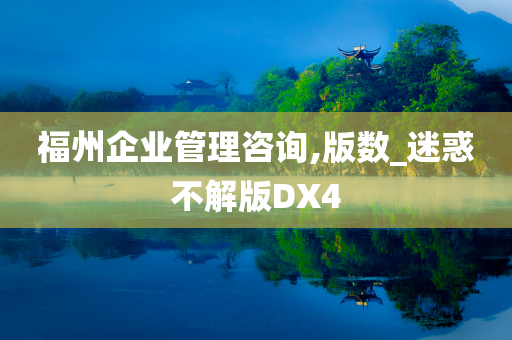 福州企业管理咨询,版数_迷惑不解版DX4