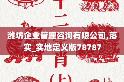 潍坊企业管理咨询有限公司,落实_实地定义版78787