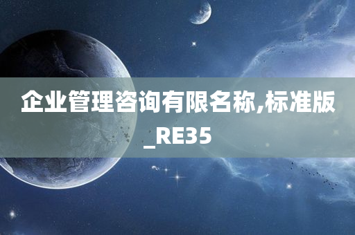 企业管理咨询有限名称,标准版_RE35