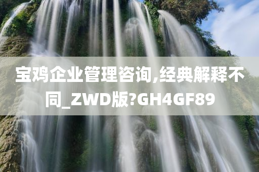 宝鸡企业管理咨询,经典解释不同_ZWD版?GH4GF89