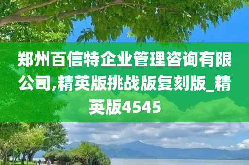 郑州百信特企业管理咨询有限公司,精英版挑战版复刻版_精英版4545