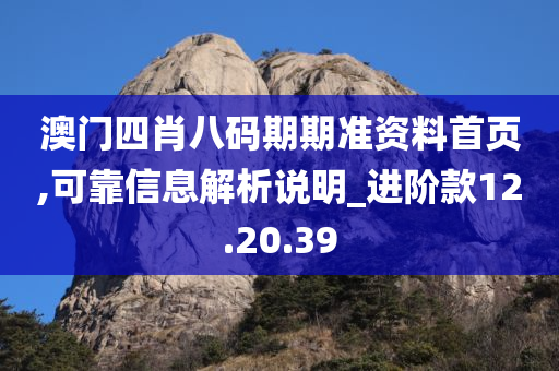 澳门四肖八码期期准资料首页,可靠信息解析说明_进阶款12.20.39