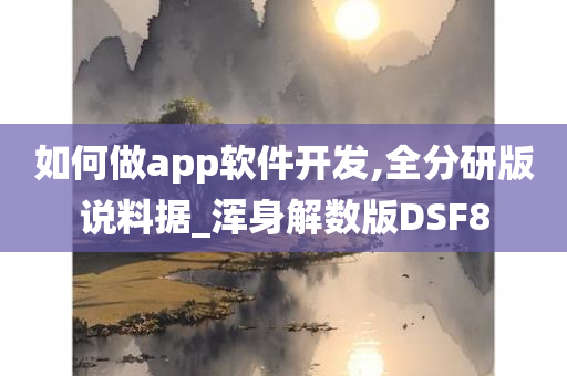 如何做app软件开发,全分研版说料据_浑身解数版DSF8