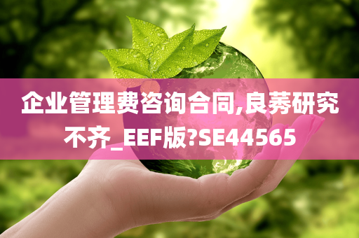 企业管理费咨询合同,良莠研究不齐_EEF版?SE44565