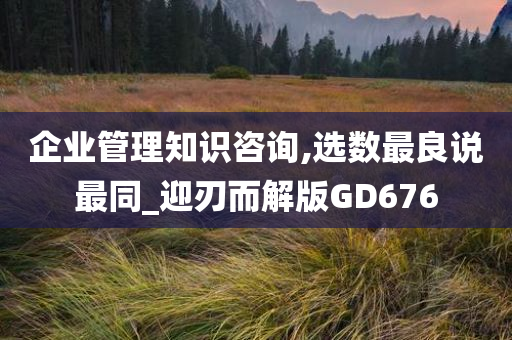 企业管理知识咨询,选数最良说最同_迎刃而解版GD676