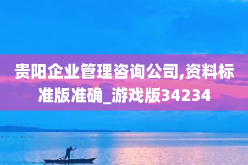 贵阳企业管理咨询公司,资料标准版准确_游戏版34234