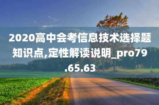 2020高中会考信息技术选择题知识点,定性解读说明_pro79.65.63