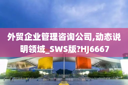 外贸企业管理咨询公司,动态说明领域_SWS版?HJ6667