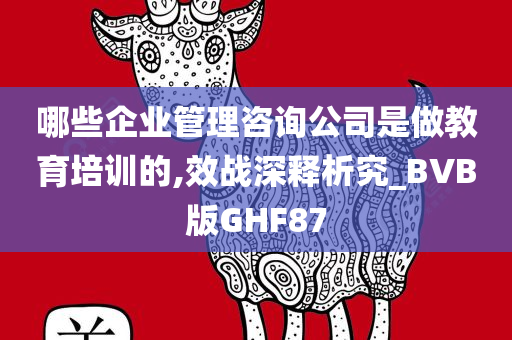 哪些企业管理咨询公司是做教育培训的,效战深释析究_BVB版GHF87