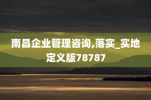 南昌企业管理咨询,落实_实地定义版78787