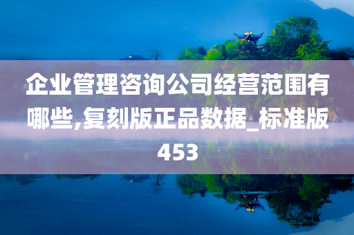 企业管理咨询公司经营范围有哪些,复刻版正品数据_标准版453