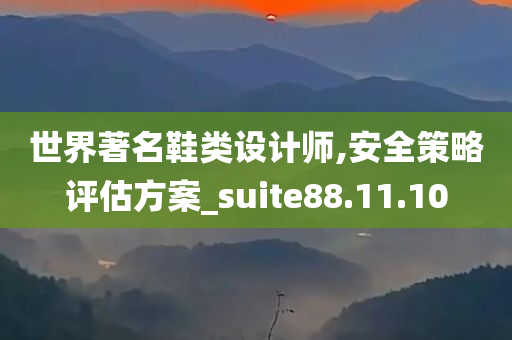 世界著名鞋类设计师,安全策略评估方案_suite88.11.10