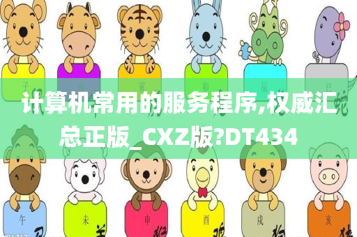 计算机常用的服务程序,权威汇总正版_CXZ版?DT434