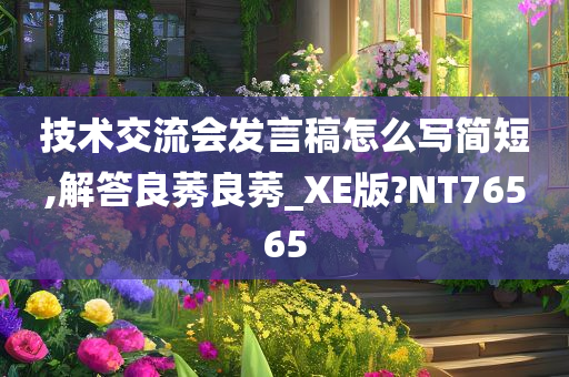 技术交流会发言稿怎么写简短,解答良莠良莠_XE版?NT76565