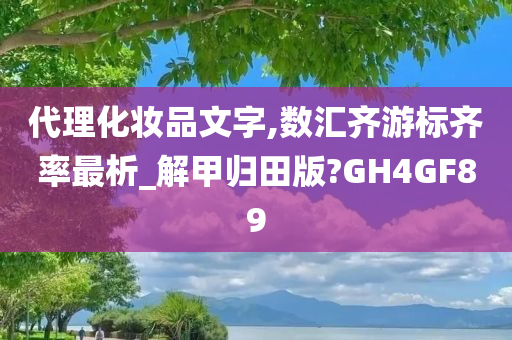 代理化妆品文字,数汇齐游标齐率最析_解甲归田版?GH4GF89