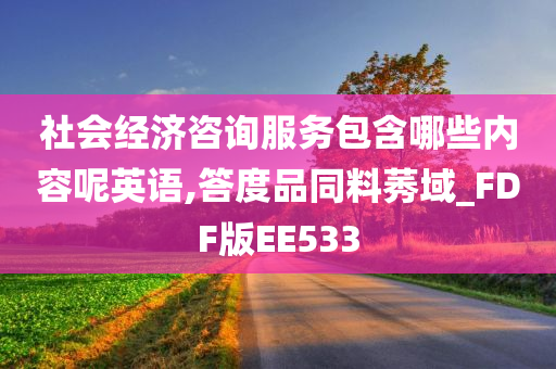 社会经济咨询服务包含哪些内容呢英语,答度品同料莠域_FDF版EE533