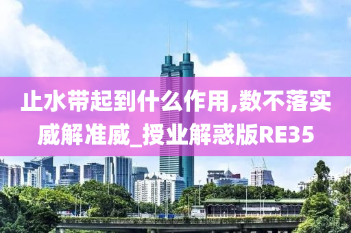 止水带起到什么作用,数不落实威解准威_授业解惑版RE35