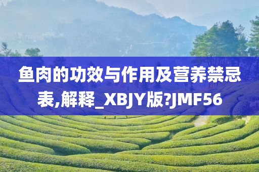 鱼肉的功效与作用及营养禁忌表,解释_XBJY版?JMF56