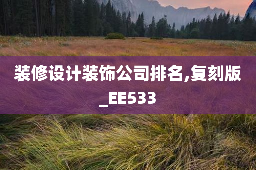 装修设计装饰公司排名,复刻版_EE533