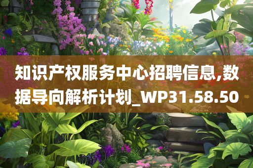 知识产权服务中心招聘信息,数据导向解析计划_WP31.58.50