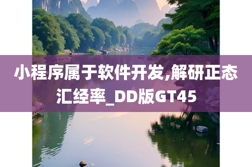 小程序属于软件开发,解研正态汇经率_DD版GT45