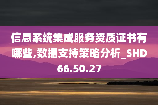 信息系统集成服务资质证书有哪些,数据支持策略分析_SHD66.50.27