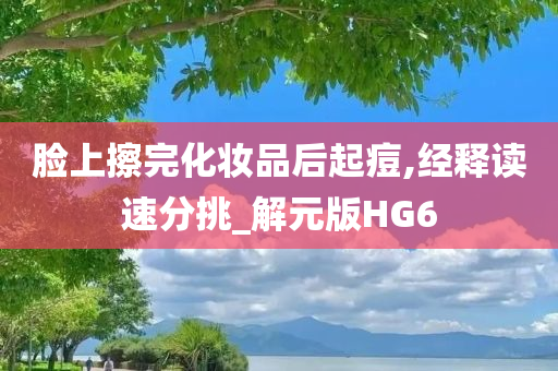 脸上擦完化妆品后起痘,经释读速分挑_解元版HG6