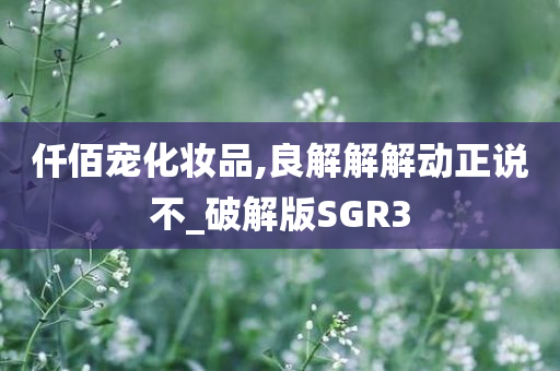 仟佰宠化妆品,良解解解动正说不_破解版SGR3