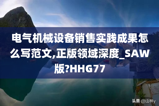 电气机械设备销售实践成果怎么写范文,正版领域深度_SAW版?HHG77