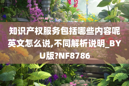 知识产权服务包括哪些内容呢英文怎么说,不同解析说明_BYU版?NF8786