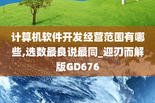 计算机软件开发经营范围有哪些,选数最良说最同_迎刃而解版GD676