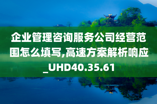 企业管理咨询服务公司经营范围怎么填写,高速方案解析响应_UHD40.35.61