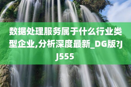 数据处理服务属于什么行业类型企业,分析深度最新_DG版?JJ555