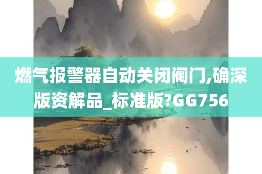 燃气报警器自动关闭阀门,确深版资解品_标准版?GG756