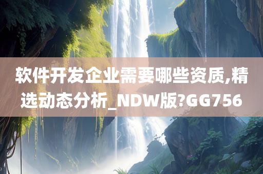 软件开发企业需要哪些资质,精选动态分析_NDW版?GG756