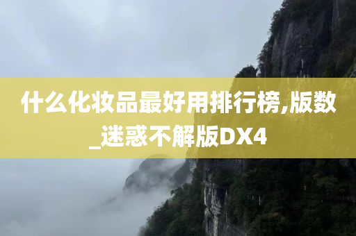 什么化妆品最好用排行榜,版数_迷惑不解版DX4