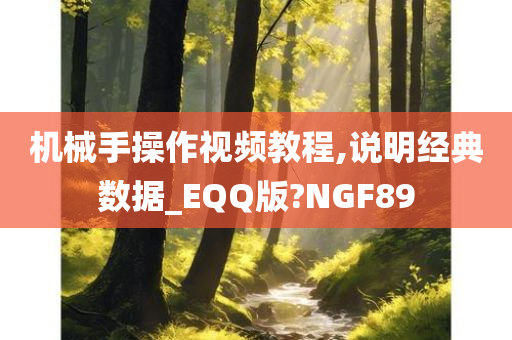 机械手操作视频教程,说明经典数据_EQQ版?NGF89