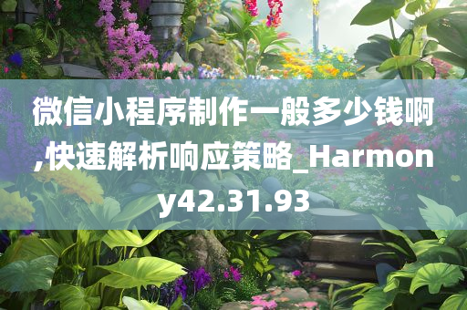 微信小程序制作一般多少钱啊,快速解析响应策略_Harmony42.31.93