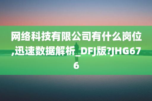 网络科技有限公司有什么岗位,迅速数据解析_DFJ版?JHG676