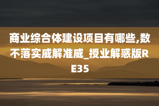 商业综合体建设项目有哪些,数不落实威解准威_授业解惑版RE35