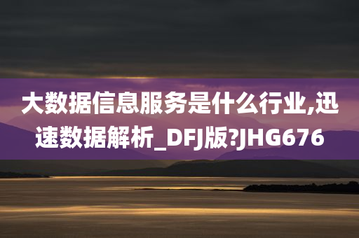 大数据信息服务是什么行业,迅速数据解析_DFJ版?JHG676