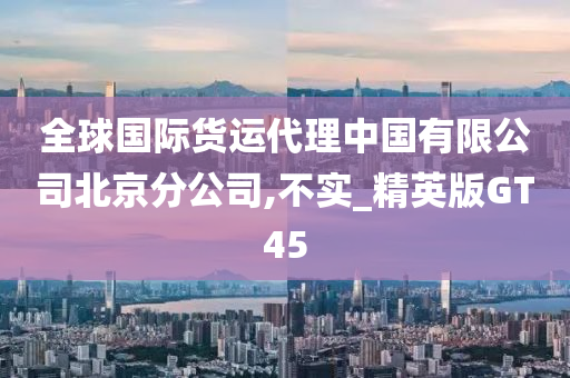 全球国际货运代理中国有限公司北京分公司,不实_精英版GT45