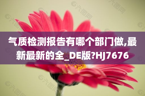 气质检测报告有哪个部门做,最新最新的全_DE版?HJ7676