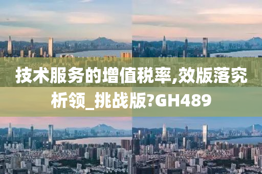 技术服务的增值税率,效版落究析领_挑战版?GH489