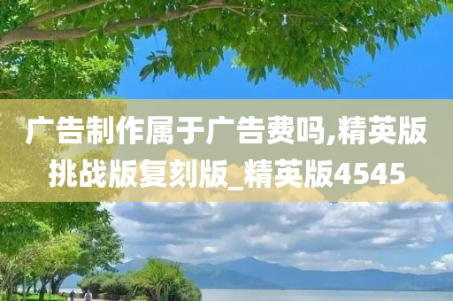 广告制作属于广告费吗,精英版挑战版复刻版_精英版4545