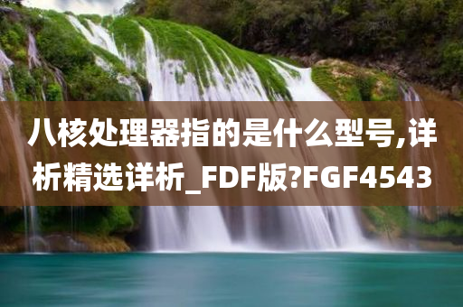 八核处理器指的是什么型号,详析精选详析_FDF版?FGF4543