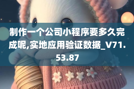 制作一个公司小程序要多久完成呢,实地应用验证数据_V71.53.87