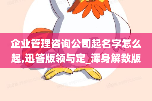 企业管理咨询公司起名字怎么起,迅答版领与定_浑身解数版