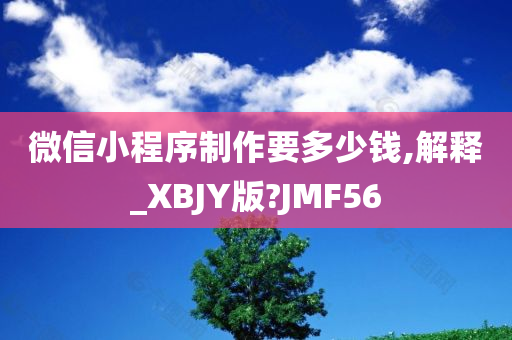 微信小程序制作要多少钱,解释_XBJY版?JMF56